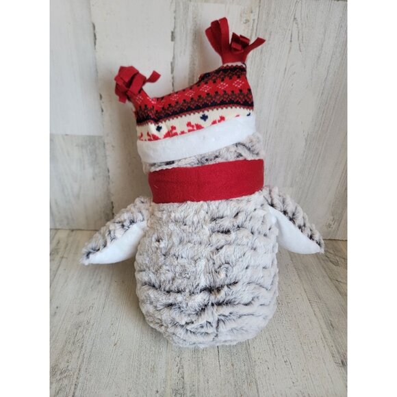 PetSmart white owl plush to toy dog winter Xmas scarf snowflake - Picture 8 of 10